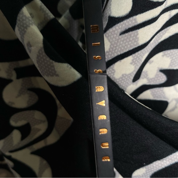 Miss Avenue Women Dress Small Black Floral Bodycon Mini Long Sleeve V Wrap Neck - Picture 5 of 5